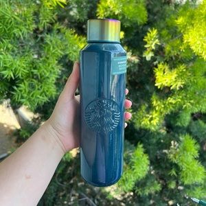 Starbucks 2022 teal recycled glass bottle